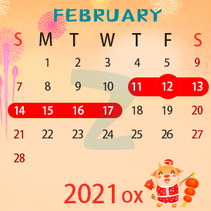 2021 Chinese New Year Holidays